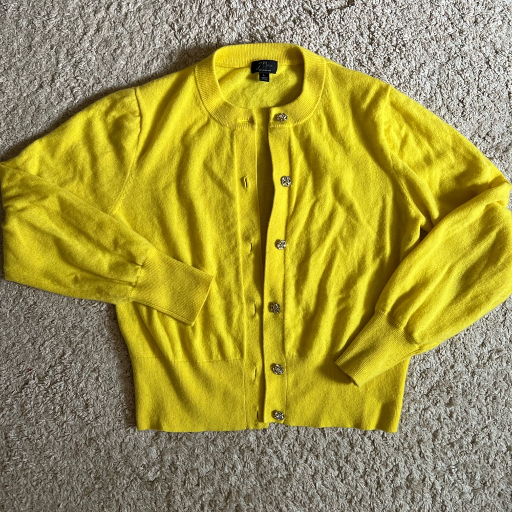 J Crew 100% cashmere cardigan L